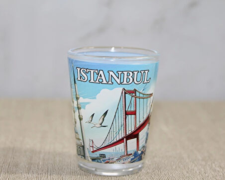İstanbul Temalı Cam Shot Bardak
