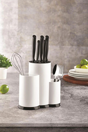 Tezgah Üstü Beyaz Kaşıklık & Bıçaklık & Kepçelik & Organizer