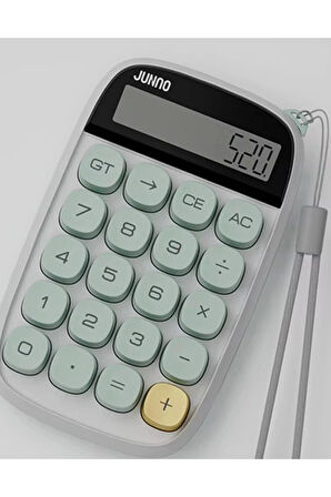 Sevimli Kare Tuşlu 10 Haneli Ldc Ekran Hesap Makinası Yeşil