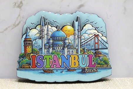 Ahşap İstanbul Temalı Magnet Alk4360