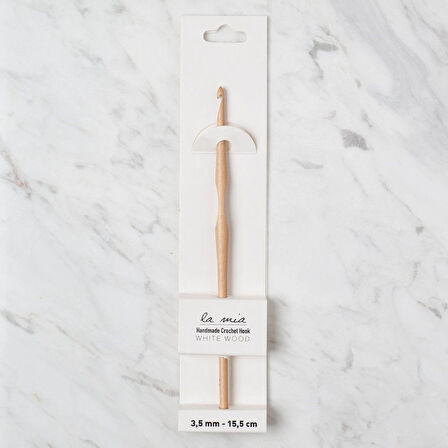 La Mia Whitewood 3.5 mm 15.5 cm Ahşap Yün Tığ