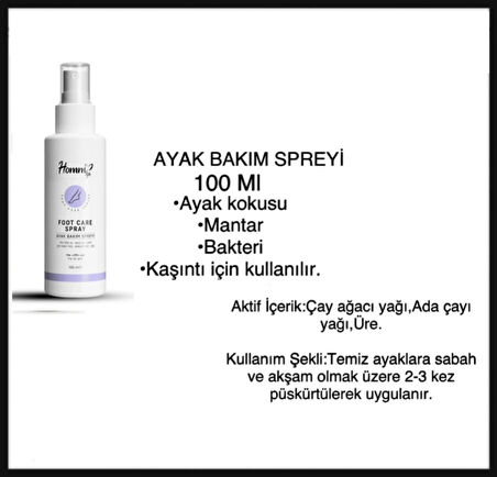 Bitkisel Ayak Koku Giderici Bakım Spreyi