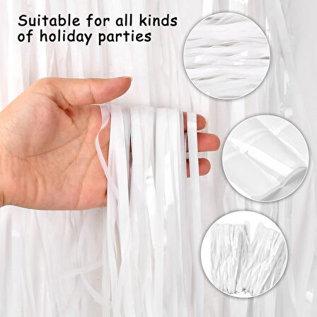 Soft Beyaz Renk Du Ve Kapı Perdesi İthal 100x200 Cm