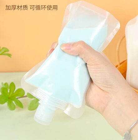 3 Adet 100ml Krem Şampuan Kabı Tekrar Kullanılabilir Set