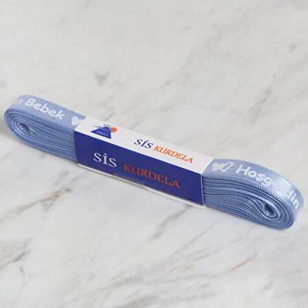 Loren Crafts 1cm 10 mt Mavi Saten Hoşgeldin Bebek