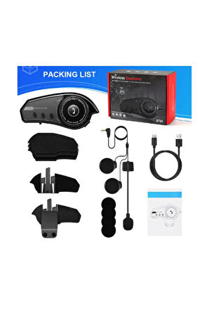 Bt35 Kask Kulaklık Bluetooth 5.0 Motosiklet Interkom Su Geçirmez Kablosuz Kulaklık