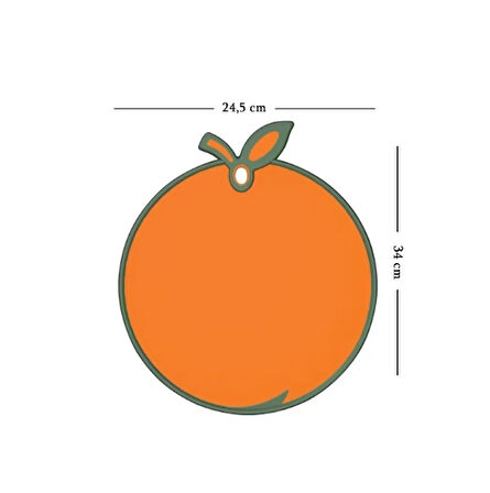 Portakal Figürlü Kaydırmaz Kesme Tahtası Doğrama Panosu
