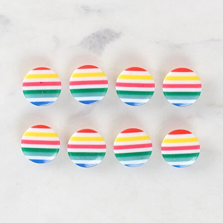 Loren Crafts 8'li Desenli Düğme - 1097