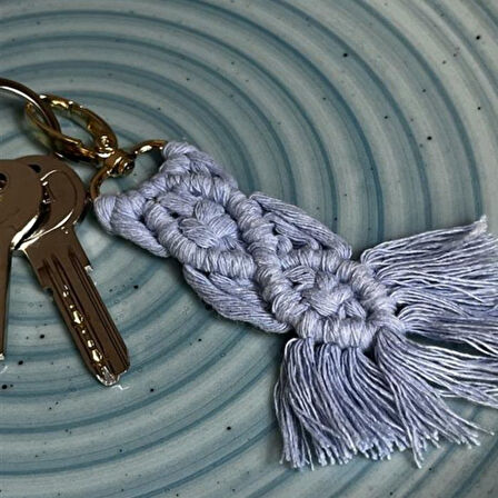 Uretti - Ege 7366 El Yapımı Makrome Anahtarlık