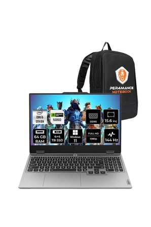 LOQ 15IRX10 i5 13450HX 64GB 4TB+4TB SSD RTX5060/8GB 100W 15.6" FHD 144Hz W11H Gaming Laptop