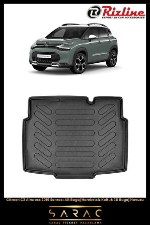 Rizline Citroen C3 Aircross 2023 Model Alt Hareketsiz 3D Bagaj Havuzu