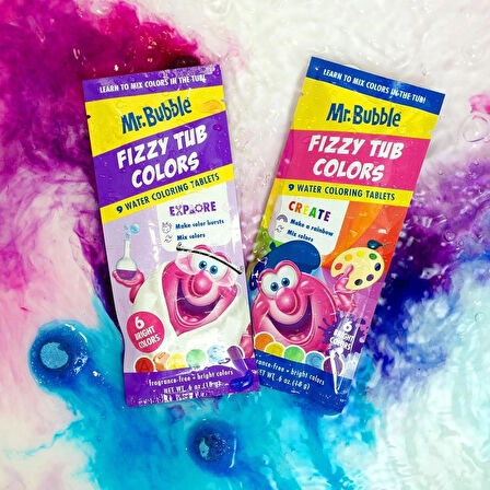 Mr. Bubble Fizzy Tub Colors Banyo Suyu Boyama Tabletleri