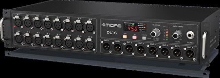 Midas DL16 16 Midas Mikrofon Preamplifikatörü, ULTRANET ve ADAT Arabirimleri ile 16 Giriş, 8 Çıkış Aşama Kutusu