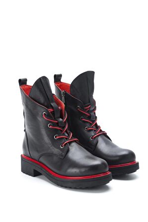 Greyder 81078 Zn Kadın Fashion Bot Siyah-Kırmızı 36-40 