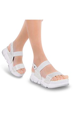 Muya Keid 31187-277 Anatomik Taban Kadın Sandalet Beyaz 36-40 