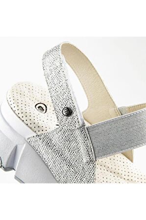 Muya Keid 31187-277 Anatomik Taban Kadın Sandalet Beyaz 36-40 