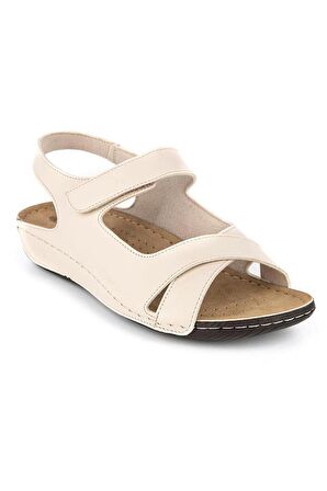 Muya Flores 32240-002 Anatomik Taban Kadın Sandalet Bej 36-40 