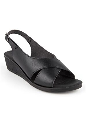 Muya Vienza 31028-001 Anatomik Taban Kadın Sandalet Siyah 36-40 
