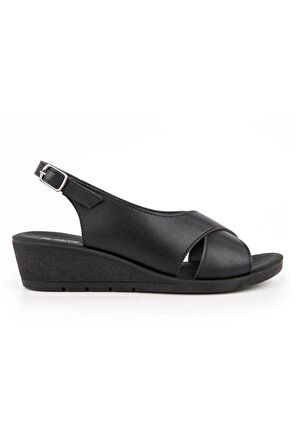 Muya Vienza 31028-001 Anatomik Taban Kadın Sandalet Siyah 36-40 
