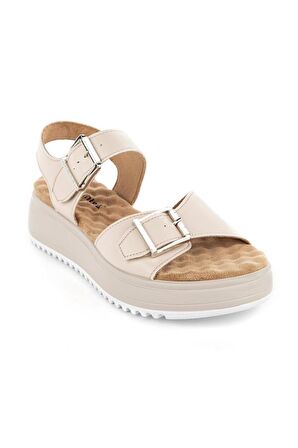 Muya Beebi 34213-045 Anatomik Taban Kadın Sandalet Krem 36-40 