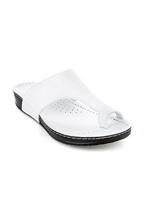 Muya Ara 31163-287 Anatomik Taban Parmak Arası Kadın Terlik Beyaz Siyah 36-40 