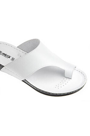 Muya Ara 31163-287 Anatomik Taban Parmak Arası Kadın Terlik Beyaz Siyah 36-40 