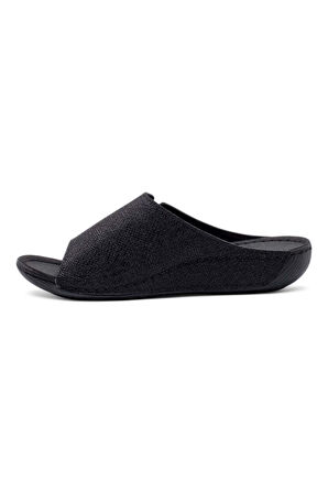 Muya Nest 31125-581 Anatomik Taban Kadın Terlik Desenli Siyah 36-40 