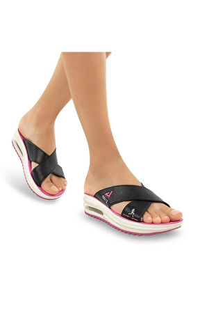 Muya Axis 31013-359 Air Max Anatomik Taban Islak Zemin Kadın Terlik Lacivert Fuşya 36-40 