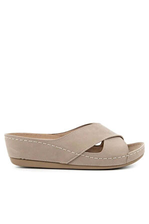 Muya Active 31135-042 Topuk Jelli Anatomik Taban Kadın Terlik Açık Vizon 36-40 