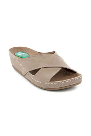 Muya Active 31135-042 Topuk Jelli Anatomik Taban Kadın Terlik Açık Vizon 36-40 