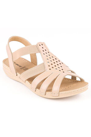 Muya Amanda 31143-045 Anatomik Taban Kadın Sandalet Krem 36-40 