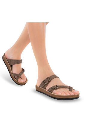 Muya Anny 31030-695 Anatomik Taban Parmak Arası Kadın Terlik Vizon 36-40 