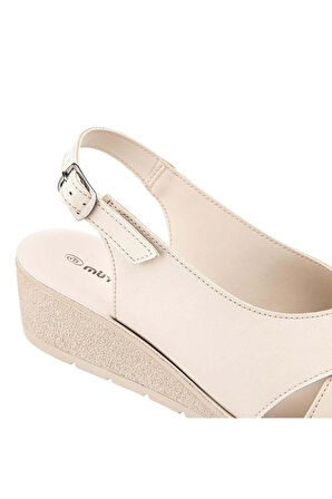 Muya Vienza 31028-551 Anatomik Taban Kadın Sandalet Full Krem 36-40 