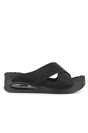 Muya Fly 31169-430 Air Max Anatomik Taban Kadın Terlik Desenli Siyah 36-40 