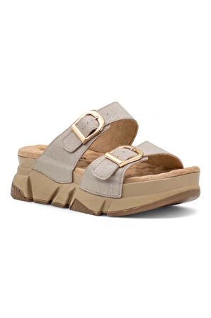 Muya Kiirus 35244-196 Anatomik Taban Kadın Terlik Bej 36-40 