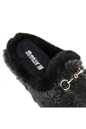 Muya Kraska 36901-123 Kadın Kışlık Ev Terliği Füme Siyah 36-40 