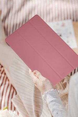 Galaxy Tab S9 FE 10.9 inç Uyumlu Fuchsia İntelligent Standlı 1-1 Kılıf