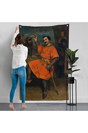 Gustave Courbet - Louis Gueymard Şeytan Robert Rolünde Duvar Örtüsü-7356