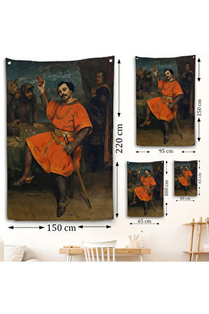 Gustave Courbet - Louis Gueymard Şeytan Robert Rolünde Duvar Örtüsü-7356