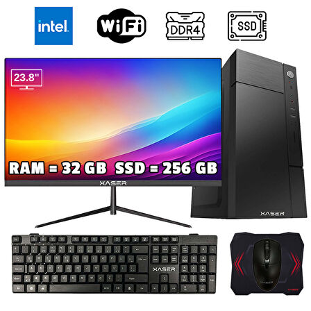 Xaser Xsr1005 i5 7400 32GB Ram 256GB SSD 23.8" Monitör Masaüstü Ofis Bilgisayarı