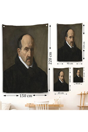 Velázquez - Şair Luis de Góngora Duvar Örtüsü-7357