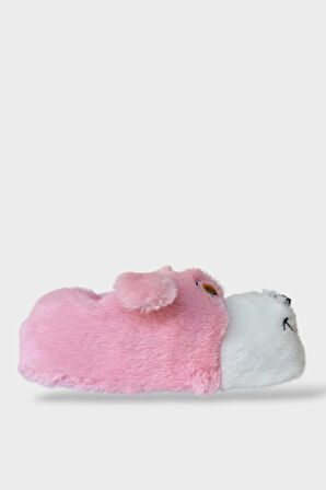 Unisex Sevimli Köpek Figürlü Kaymaz ve Ses Yapmaz Taban Ev Panduf PUDRA