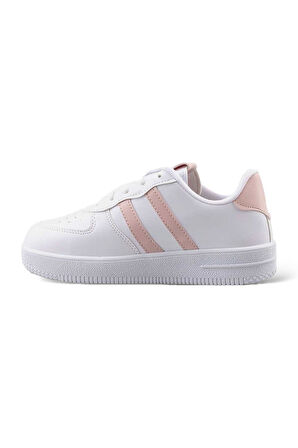 Unisex Bağcıklı GünlükSpor Sneaker Ayakkabı BEYAZ - PUDRA