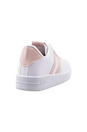 Unisex Bağcıklı GünlükSpor Sneaker Ayakkabı BEYAZ - PUDRA