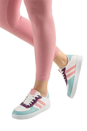 Unisex Bağcıklı GünlükSpor Sneaker Ayakkabı BEYAZ - YEŞİL