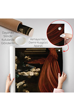 Caravaggio - Tesbih Madonnası Duvar Örtüsü - Madonna of the Rosary-7360