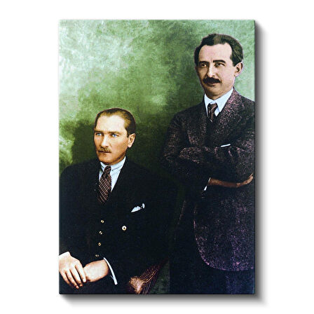 Atatürk ve Askeri Liderlerle Dost Sohbeti Kanvas Tablo
