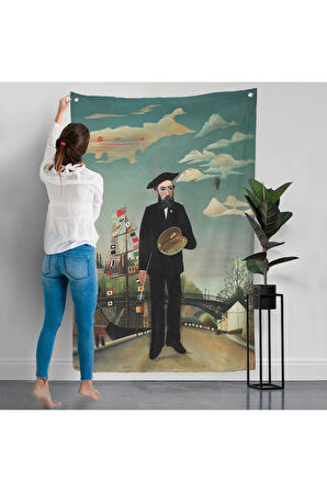 Henri Rousseau Kendi Duvar Örtüsü - Self-Portrait-7361