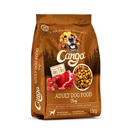 Cango Yetişkin Köpek Maması Etli (BİFTEKLİ) 1kg x 3 Adet