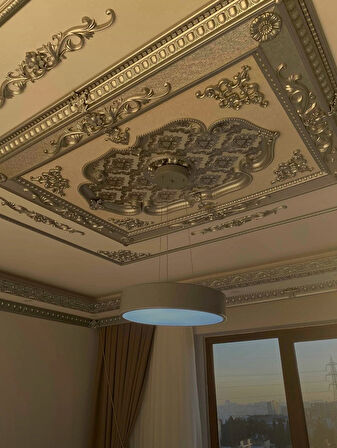 Drum 40cm ( Gri Kasa, Beyaz Işık ) Ledli Modern Led Avize, Salon, Mutfak, Oturma Yatak Odası, Sarkıt